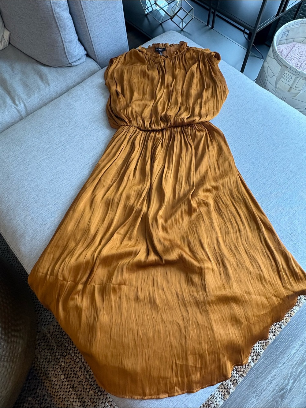 Current Air Ochre Blouson Midi Dress